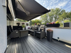 Terrassenansicht 2 - M’GLADBACH – WICKRATH TRAUMHAFT SANIERTE 2-ZIMMER-DACHTERRASSENWOHNUNG!